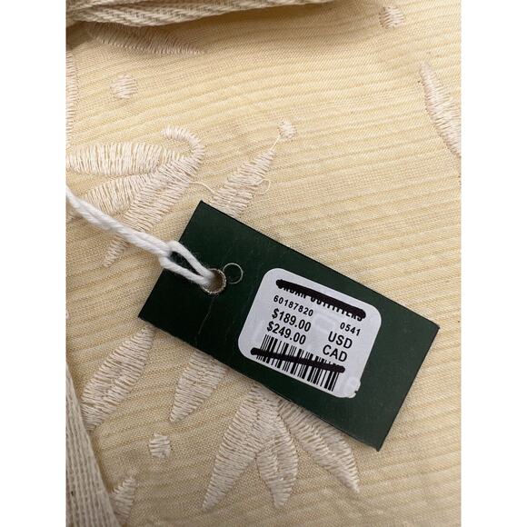 Urban Outfitters Dawson Embroidered Cross-Dyed Duvet Cover King Size Cream - Picture 5 of 7